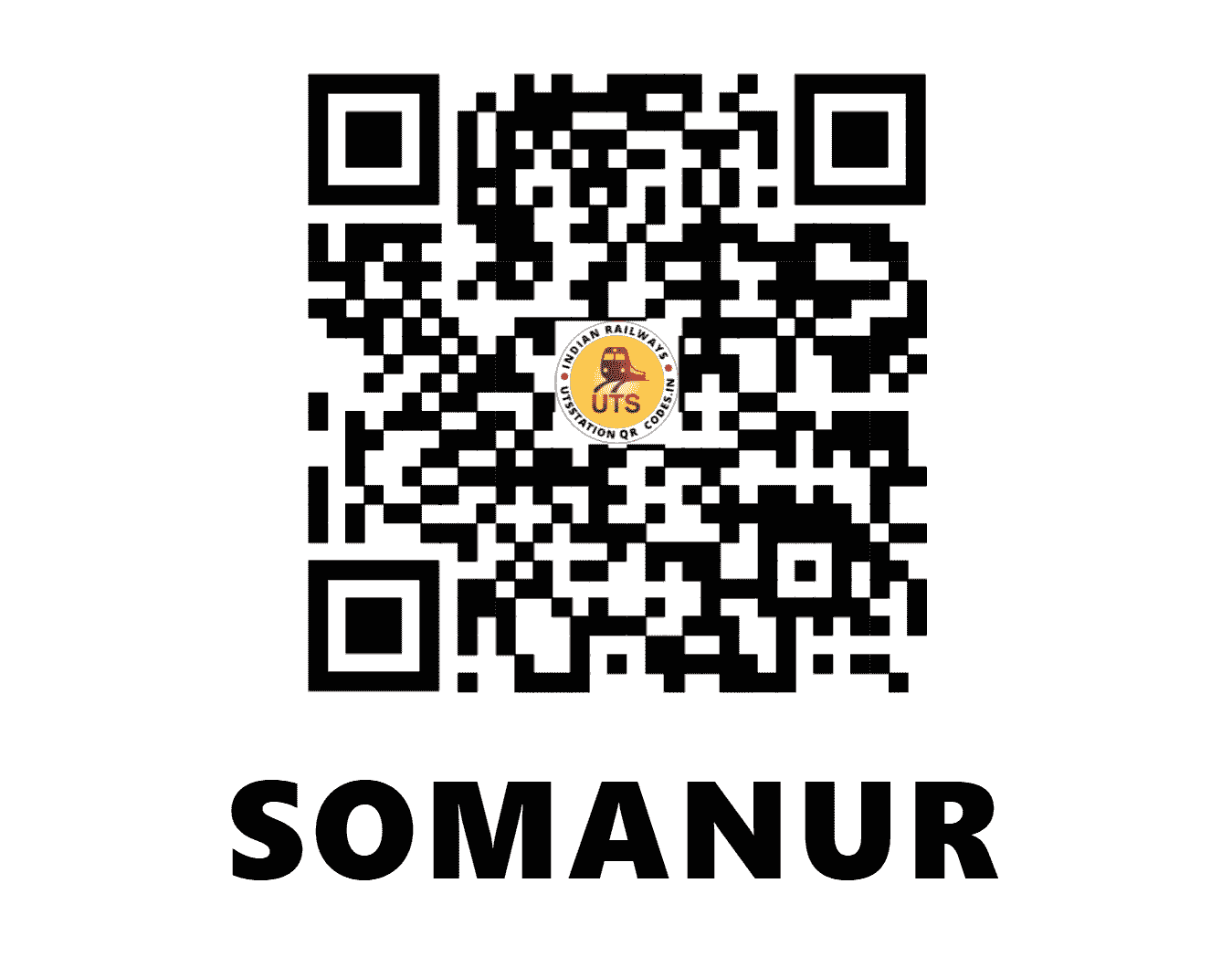 UTS QR Code for SOMANUR - SNO (SR - TAMIL NADU)